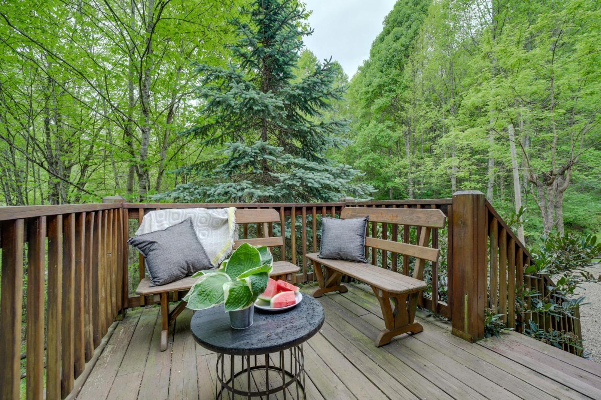 Peaceful Smoky Mountain Cabin With Deck And Fire Pit! Villa Waynesville Ngoại thất bức ảnh